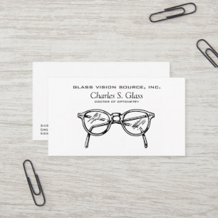 Carte De Visite Vision optique de lunetterie de lunettes