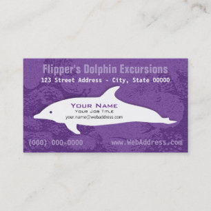 Carte De Visite Visite personnalisée de dauphins   Excursions côti