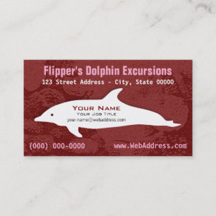 Carte De Visite Visite personnalisée de dauphins   Excursions côti