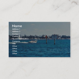 Carte De Visite Vitesse en bateau à travers la zone de ralenti de 