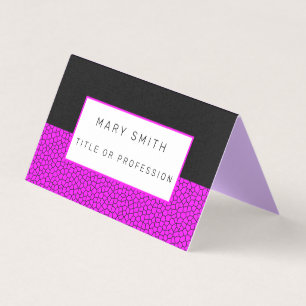 Carte De Visite Vitrail rose noire