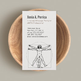Carte De Visite Vitruvian Homme Massage Thérapiste 1