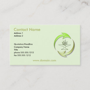 Carte de visite vivant vert
