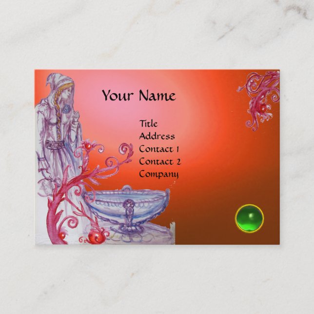 Carte De Visite VIVIEN MONOGRAS Jeu orange blanc vert (Devant)