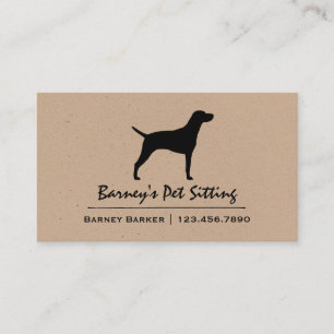 Carte De Visite Vizsla Silhouette Chien race personnalisée