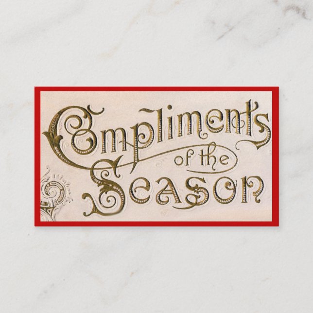 Carte De Visite Vœux de la Saison (Devant)