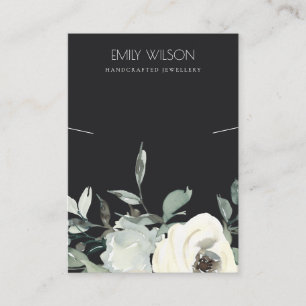CARTE DE VISITE VOIE NOIRE BLANCHE FLORALE BUNCH ÉCRAN