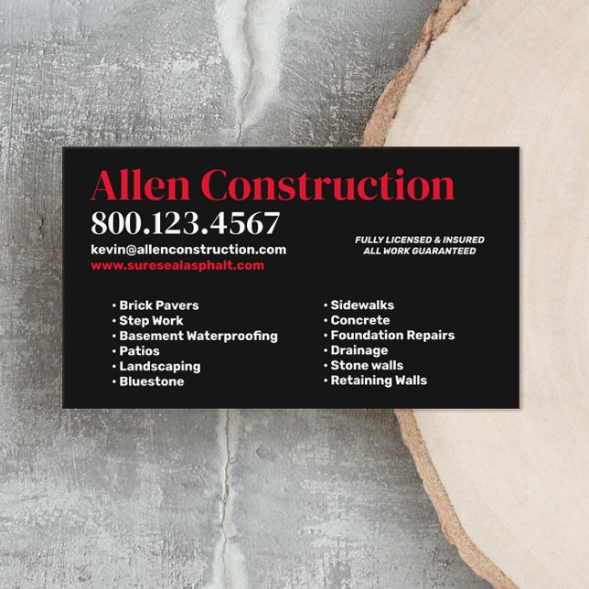 Carte De Visite Voie pavée en brique et Patios (Créateur téléchargé)