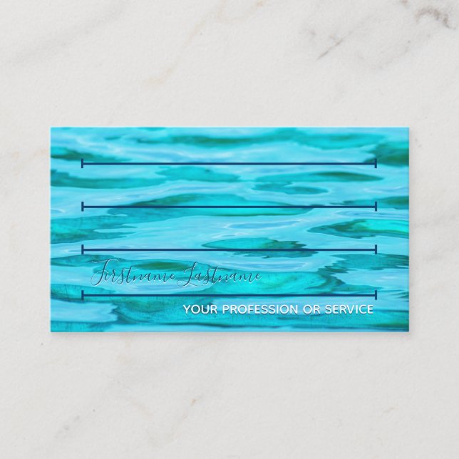 Carte De Visite Voies de natation coach nageur nageur piscine b (Devant)