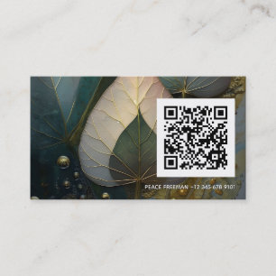 Carte De Visite Voile de feuilles conception botanique