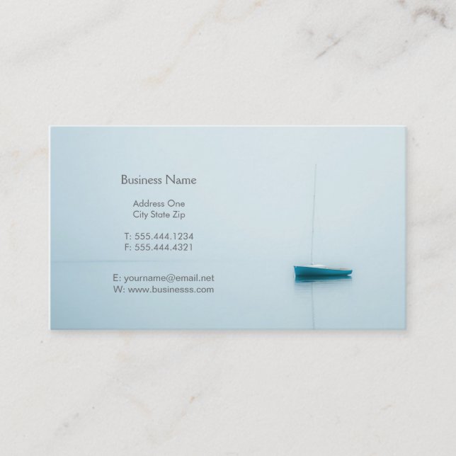 Carte De Visite Voilier brumeux de matin (Devant)