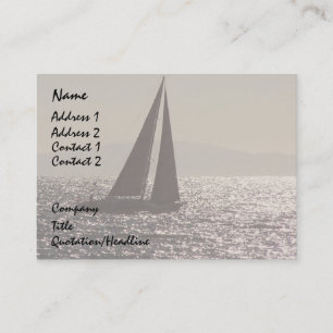Carte De Visite Voiliers naviguant la marina de mer de port