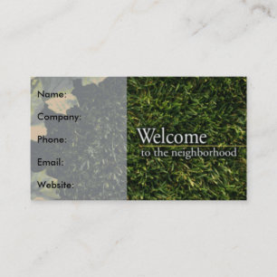 Carte De Visite Voisinage Bienvenue Green Lawn Immobilier