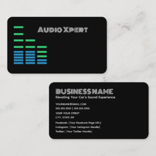 Carte De Visite Voiture Audio Stéréo Radio Satellite