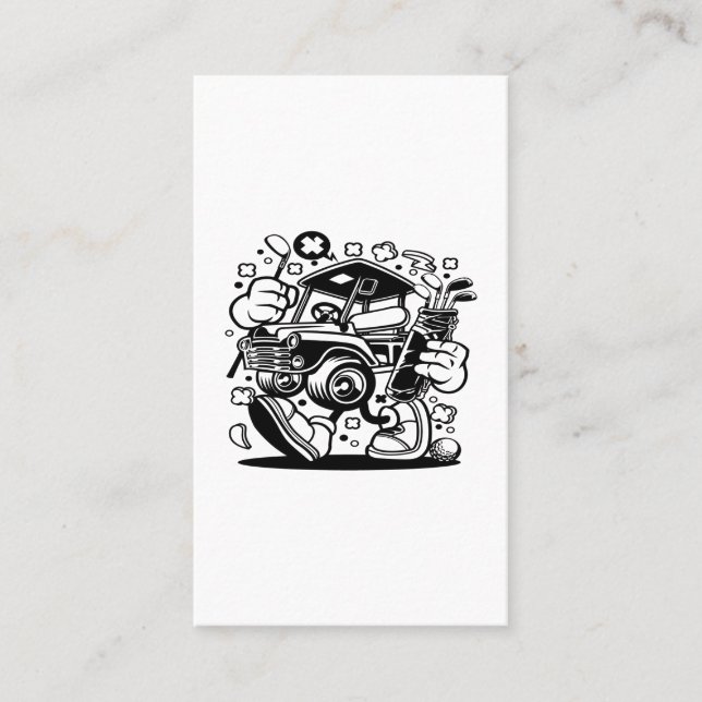 Carte De Visite Voiture de golf (Devant)