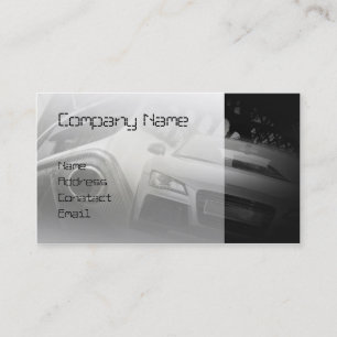 Carte De Visite voiture de sport rapide dans le blanc