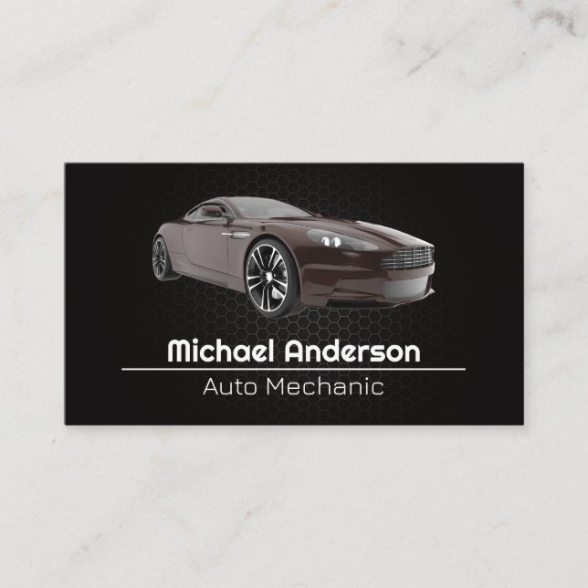 Carte De Visite Voiture de sport | Services automatiques (Devant)