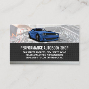 Carte De Visite Voiture de sport   Services mécaniques