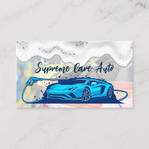 Carte De Visite Voiture de sport Spray d'eau   Savons Suds