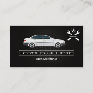 Carte De Visite Voiture Sedan   Logo des clés mécaniques   Service