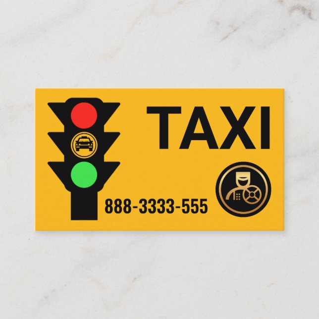 Carte De Visite Voiture Taxi de la lampe de la circulation (Devant)