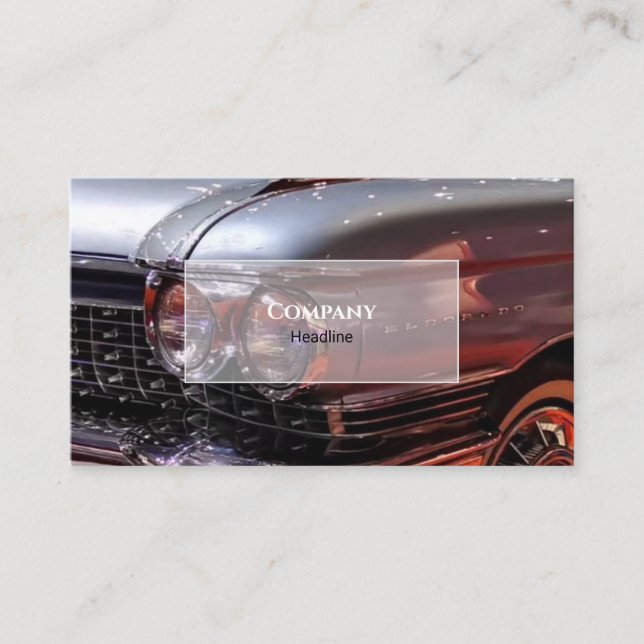 Carte De Visite Voiture Vintage (Devant)