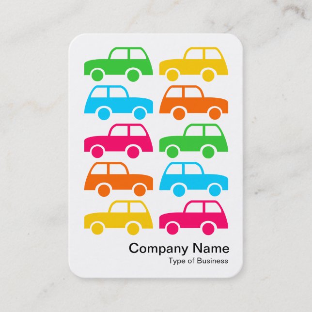Carte De Visite Voitures colorées (Devant)