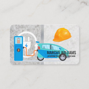 Carte De Visite Voitures électriques Casque de chantier Ingéni