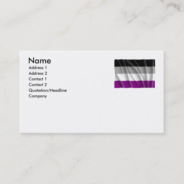 CARTE DE VISITE VOL ASEXUEL DE DRAPEAU - .PNG (Devant)
