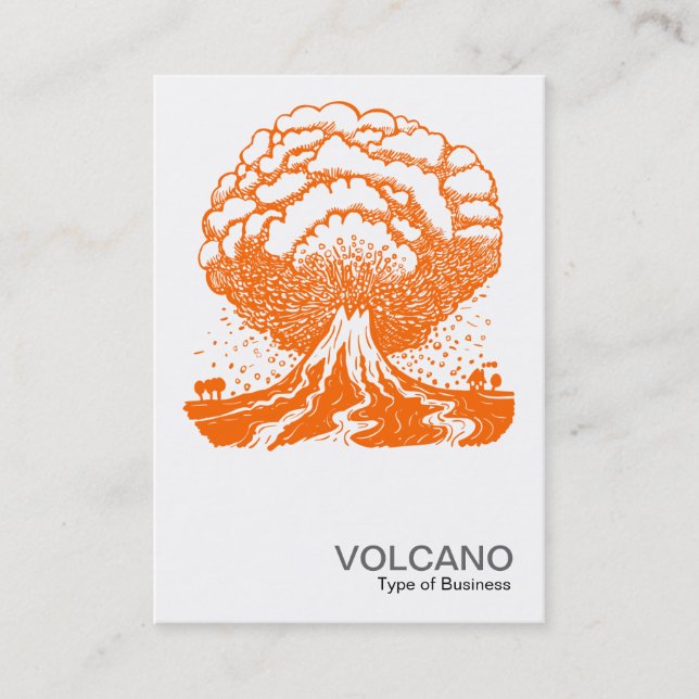 Carte De Visite Volcan - Orange (Devant)