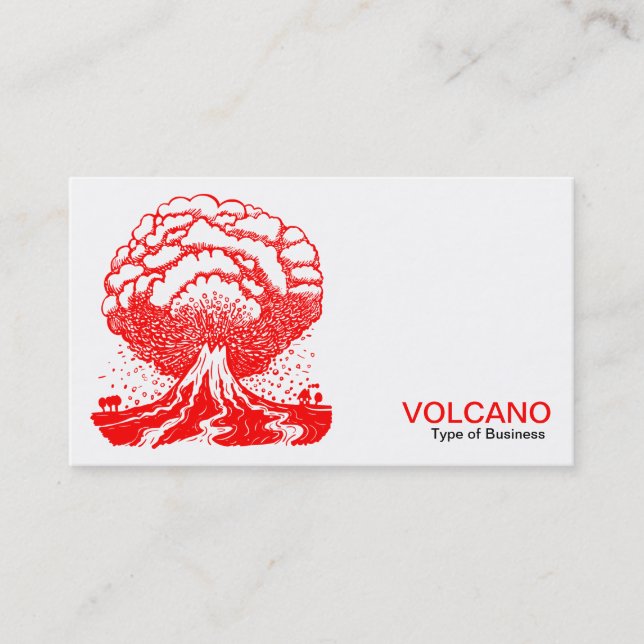 Carte De Visite Volcan - Rouge (Devant)