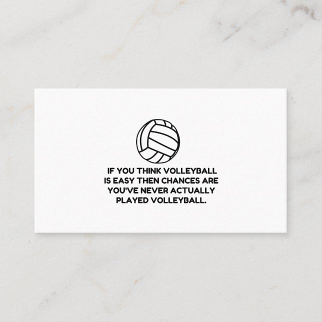 CARTE DE VISITE VOLLEYBALL FACILE (Devant)