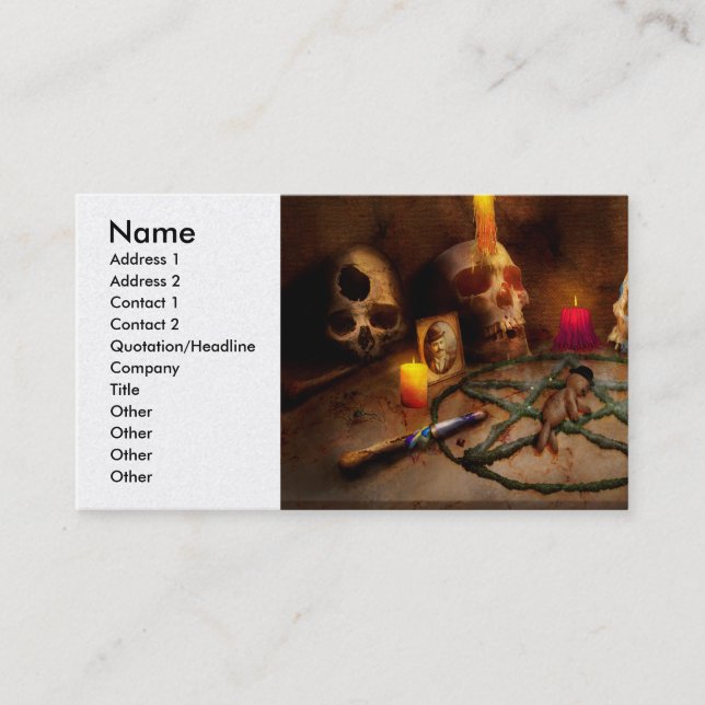 Carte De Visite VooDoo - Le pouvoir de Voodoo (Devant)