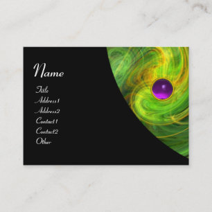 Carte De Visite VORTEX LÉGER AMÉTHYSE vert jaune orange noir