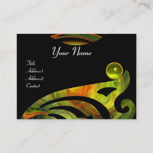 Carte De Visite VORTEX LÉGER TOPAZ noir jaune orange vert