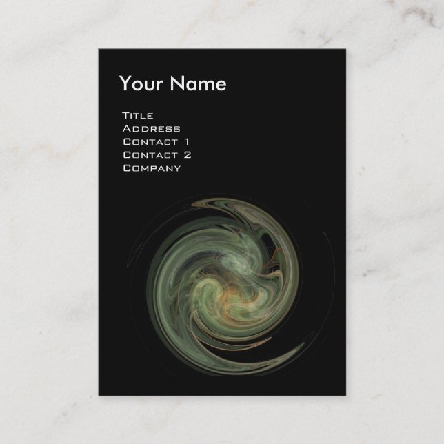 Carte De Visite VORTEX LUMINEUX, gris noir vif (Devant)