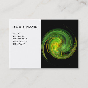 Carte De Visite VORTEX LUMINEUX, noir vif, vert blanc blanc