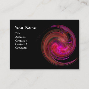 Carte De Visite VORTEX LUMINEUX, rouge vif rouge rose violet brun