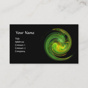 Carte De Visite VORTEX LUMINEUX, vert noir vif