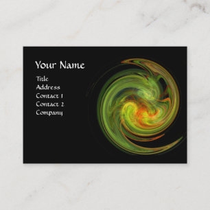 Carte De Visite VORTEX LUMINEUX, vert noir vif orange orange