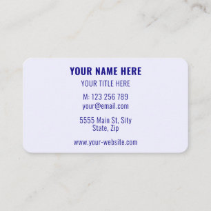Carte De Visite Vos couleurs Nom commercial Promotionnel Personnal