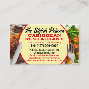 Carte De Visite Vos Photos Caribbean Restaurant Services de restau