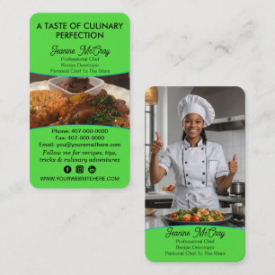 Carte De Visite Vos Photos Restaurant Chef Services de restauratio