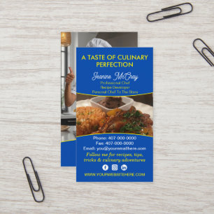 Carte De Visite Vos Photos Restaurant Chef Services de restauratio