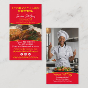 Carte De Visite Vos Photos Restaurant Chef Services de restauratio