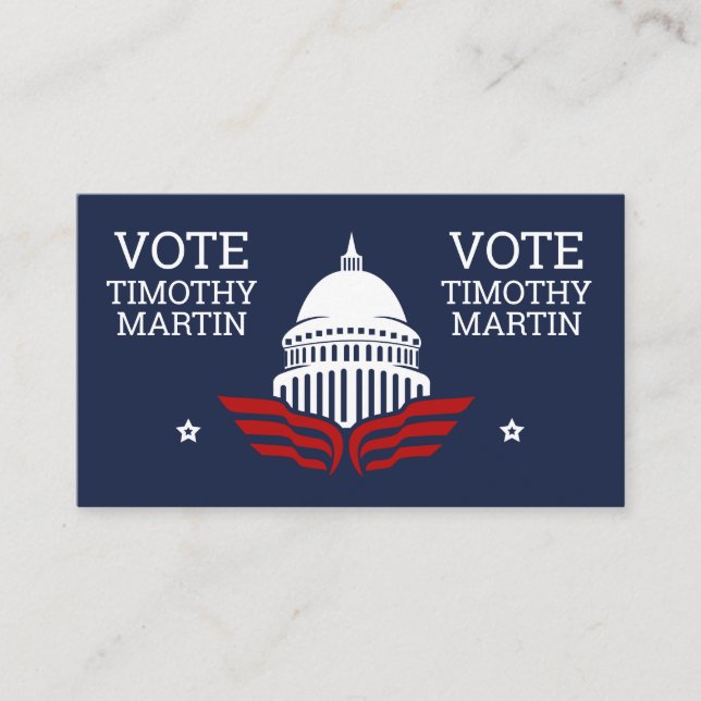Carte De Visite Vote du candidat politique (Devant)