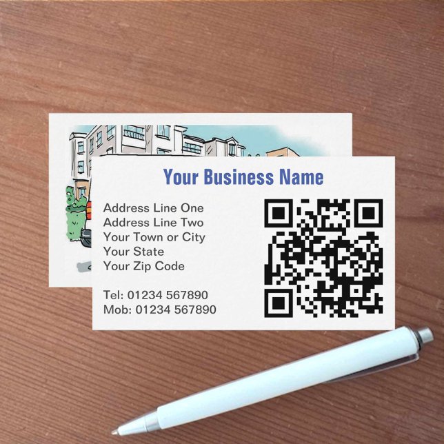 Carte De Visite Votre entreprise sur un code Van Plus QR (Créateur téléchargé)