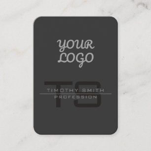 Carte De Visite Votre logo et code QR Modern Dark Grey