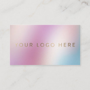 Carte De Visite Votre logo Holographique Unicorn Moderne Feminine