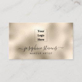 Carte De Visite Votre Logo Ici Champagne Foil Script Typographie
